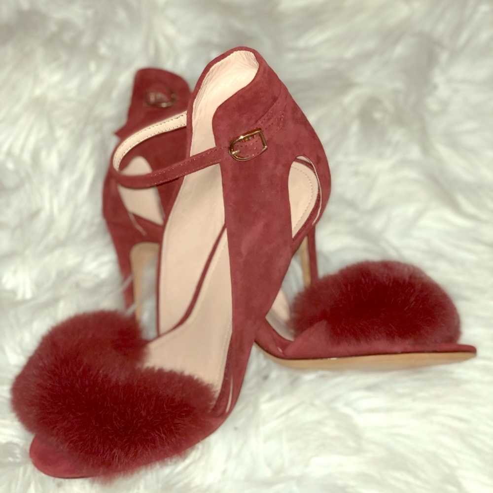 Strappy Fur Heels